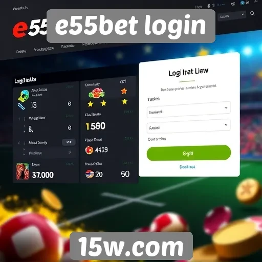 Interface do usuário no e55bet login é intuitiva