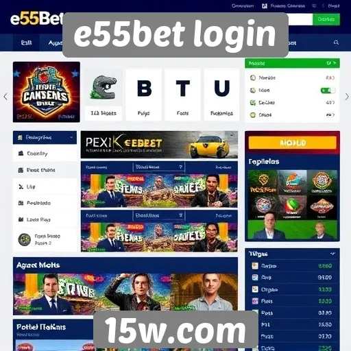 novidades no design do site e55bet login